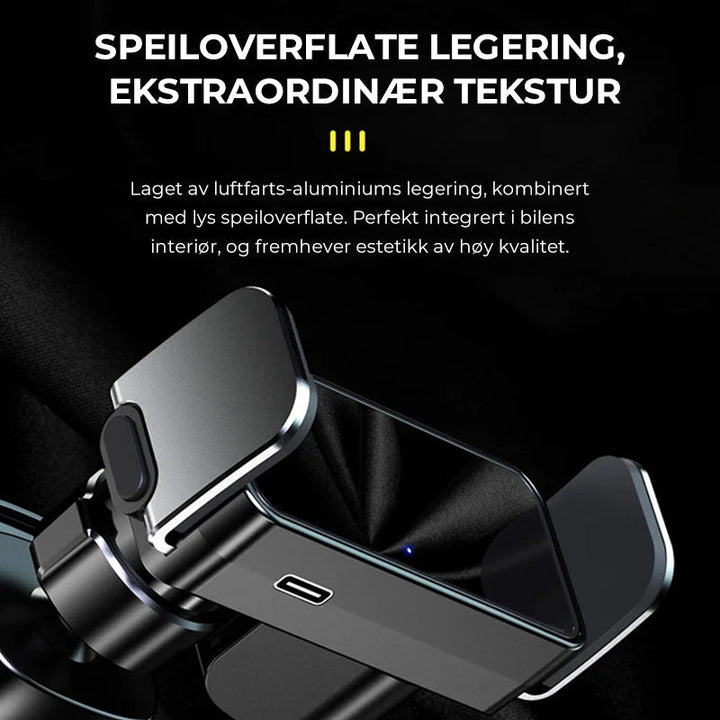 Innovativ elektrisk mobilholder for bil, automatisk åpne/lukke-funksjon for smarttelefonen.