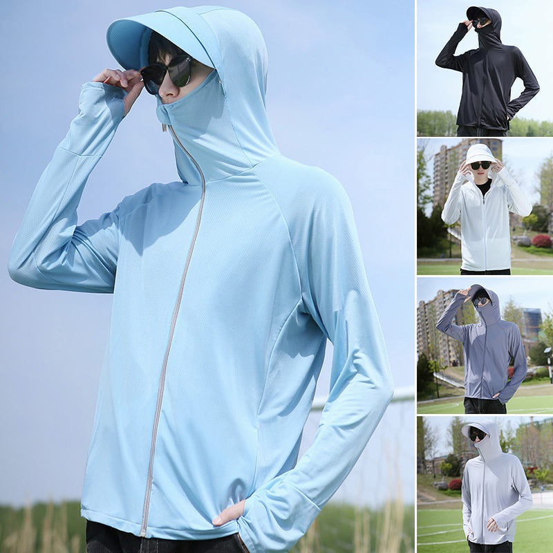 Unisex solbeskyttende jakke for fotturer, strand og sport. Lett & komfortabel for dame og herre.