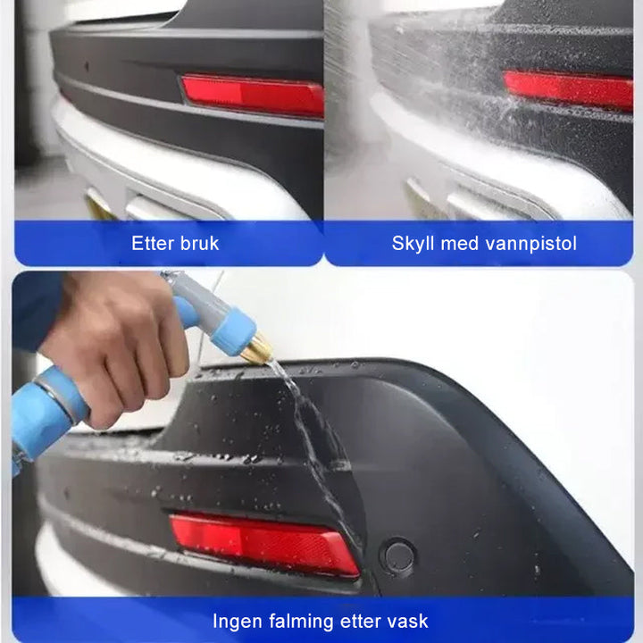 Bilpleie: Skinn- og plastfornyer med UV-beskyttelse. Vedlikeholder bilens interiør.