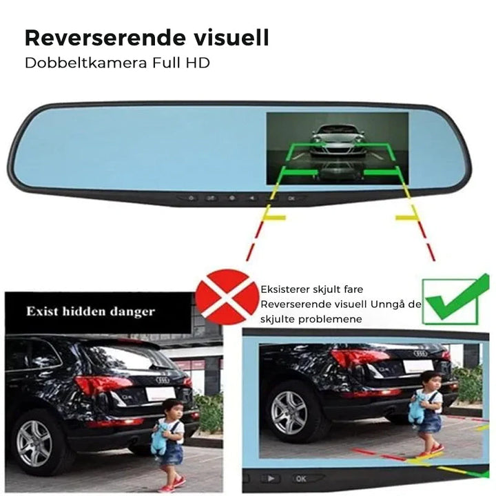 Nattesyn funksjon på Full HD bilkamera gir klare opptak selv i mørket, øker bilsikkerheten.