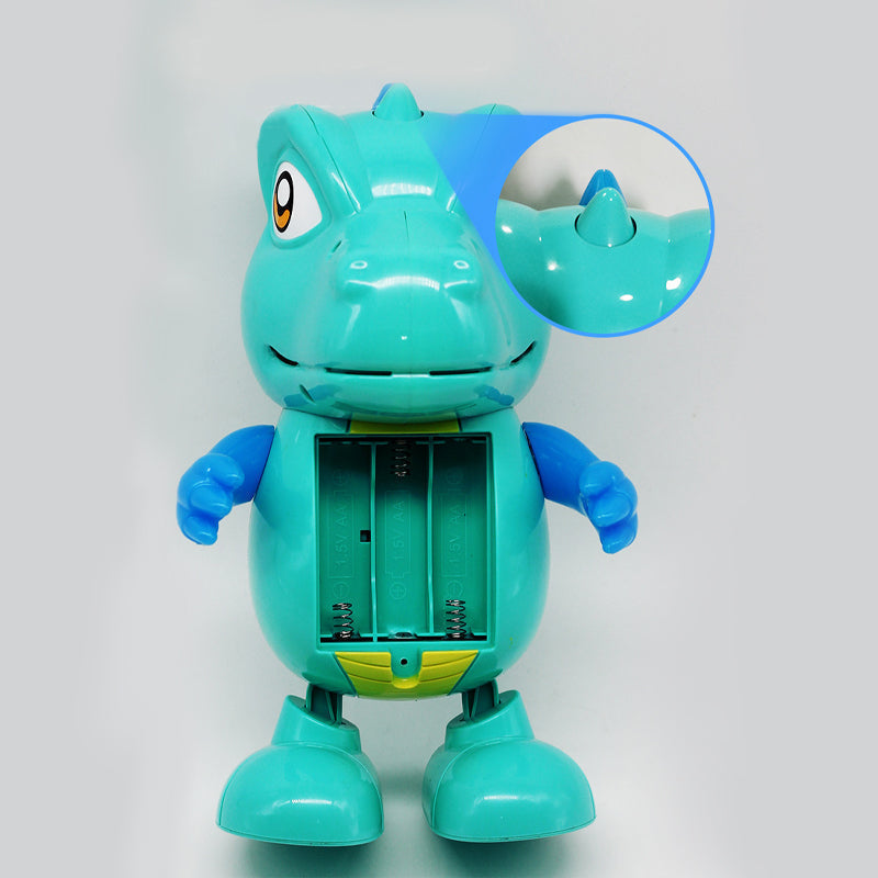 Elektronisk dansende dinosaur, stimulerer barns glede med lys og lyd.