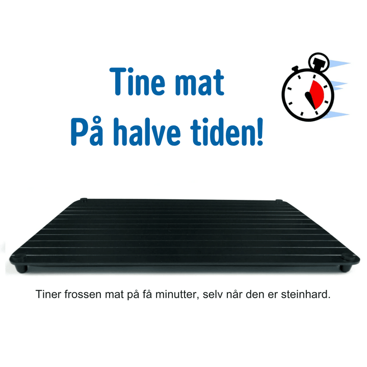 Praktisk Defrostmate opptiningsplate. Spar tid på kjøkkenet med rask, naturlig opptining av mat.