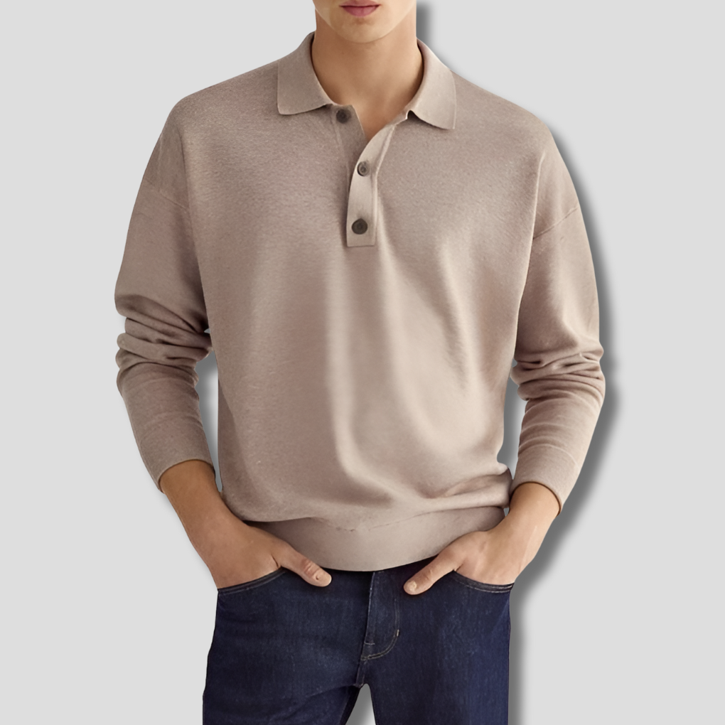 Menns bomulls poloskjorte i frisk farge, perfekt for en casual hverdagsstil.
