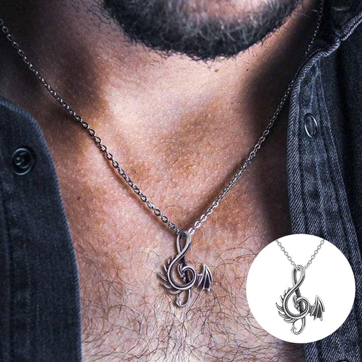 Detaljrikt unisex dragesmykke. Halskjede i legering som symboliserer personlig styrke og visdom.