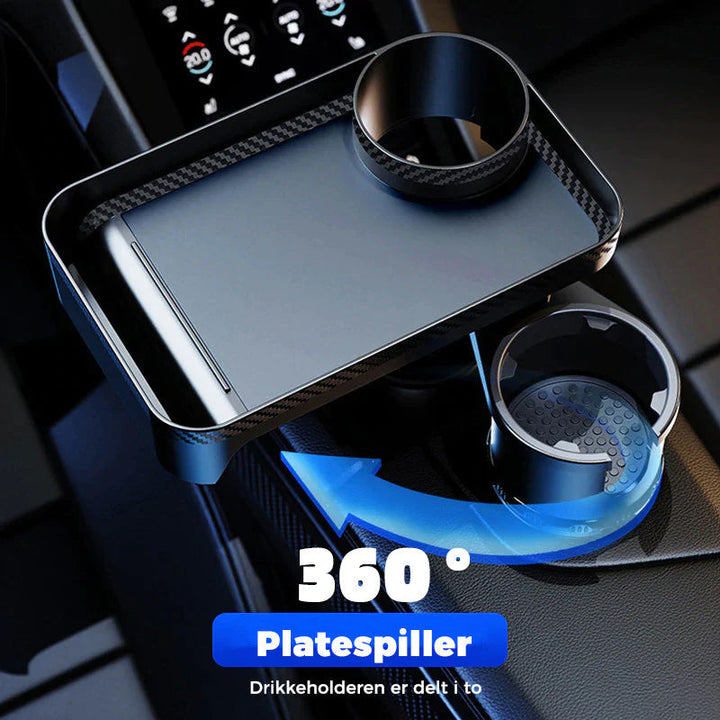 Universal bilbrett for mat og drikke. Koppholder og spisebrett for komfortable roadtrips og reiseutstyr.