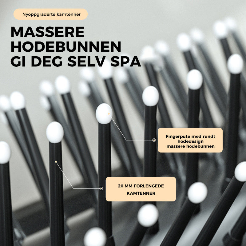 Skjønnhetsmust-have! Sammenleggbar hårbørste med speil for perfekt hårstyling og rask oppfriskning.