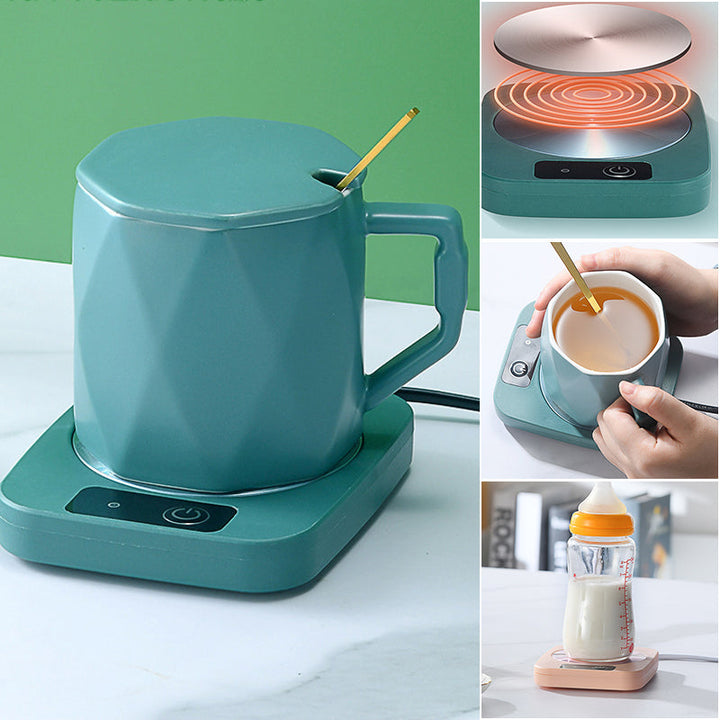 Smart oppvarmet dalbane for te og kaffe. Et uunnværlig husholdningsutstyr for kalde dager.