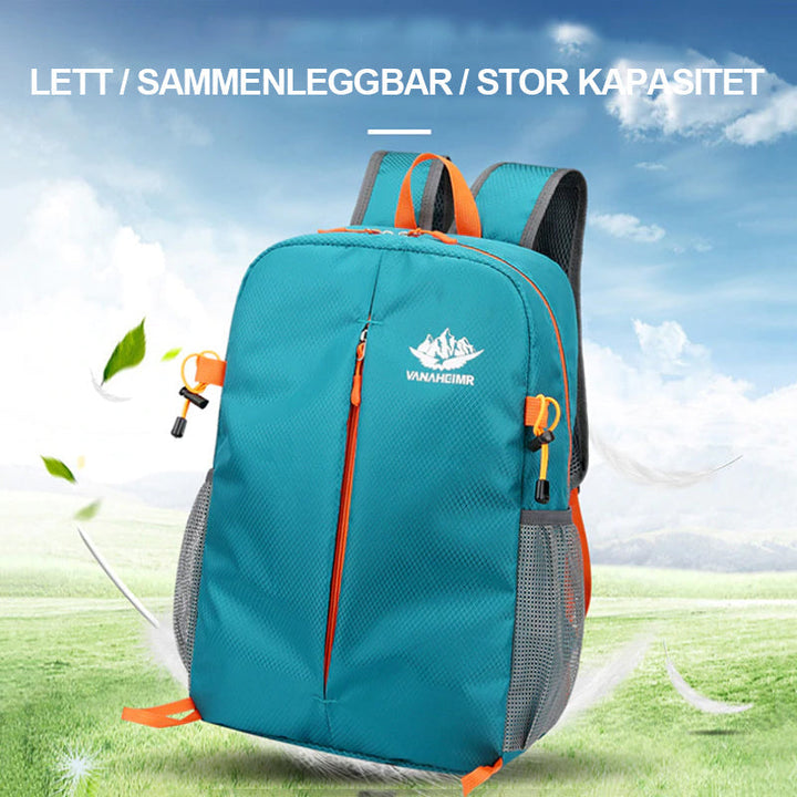 Sammenleggbar reisesekk for kvinner, vanntett og lett, praktisk som håndbagasje eller dagssekk.