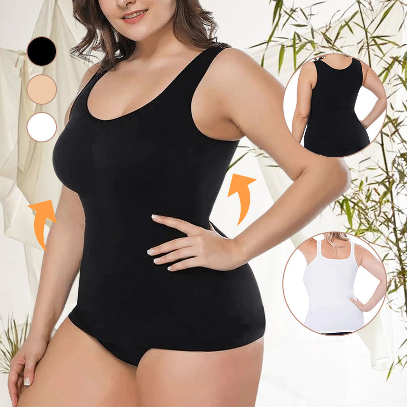 Sømløs kroppsformende camisole for kvinner. Glatter silhuetten. Komfortabelt shapewear undertøy.
