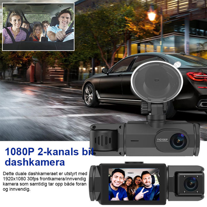 Wi-Fi dashbordkamera for enkel tilgang til videoopptak via smarttelefon. Essensielt bilutstyr.