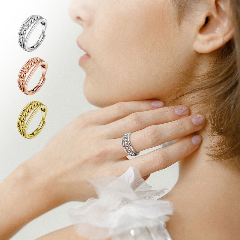 Elegant unisex fidget ring i gull for stressmestring og avslapning i hverdagen.