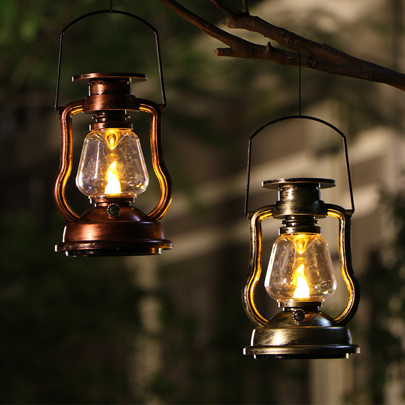Retro solcelle LED parafinlampe. Perfekt hagebelysning med stemningsfull flammeeffekt.