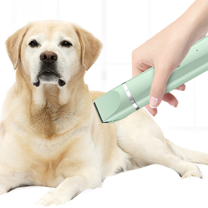 Komplett 4-i-1 groomingsett: hundeklipper, katteklipper, potetrimmer og effektiv neglesliper.