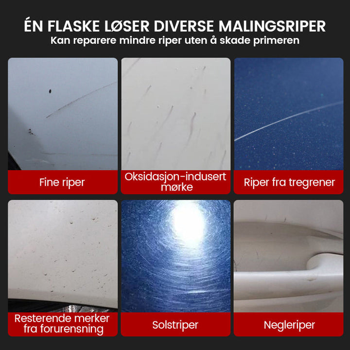 Påføring av ripefjerner bilvoks på en bil, før-og-etter resultat med glatt, skinnende lakk.