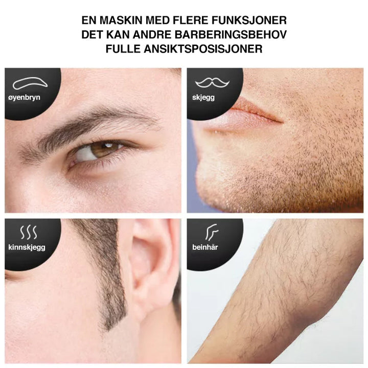 Velstelt menns presisjonstrimmer for hygienisk og skånsom fjerning av uønsket nese- og ørehår.