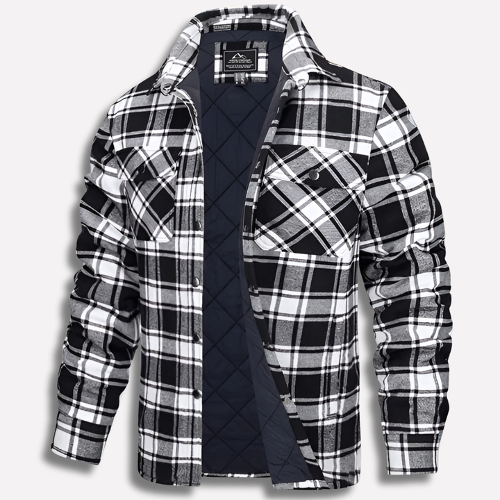 Herre rutete flanellskjorte i myk bomull. Perfekt for casual hverdagsbruk og lumberjack-stil om våren/høsten.