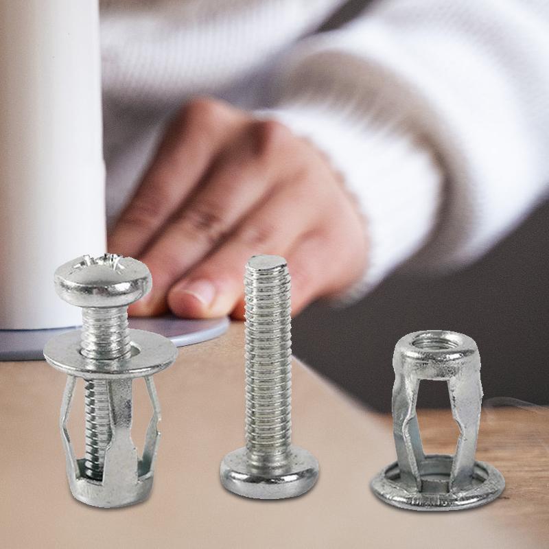 20 stk metall kronbladmuttere med skrue for sikker og stabil montering. Ideell for DIY-prosjekter og reparasjoner.