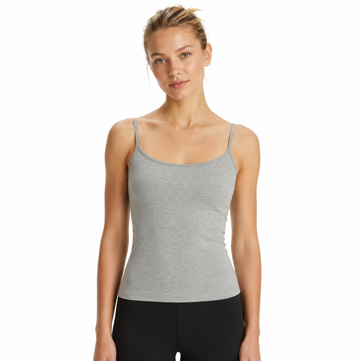 Dame slim fit tanktopp, pustende og komfortabel sommertopp for ferie.