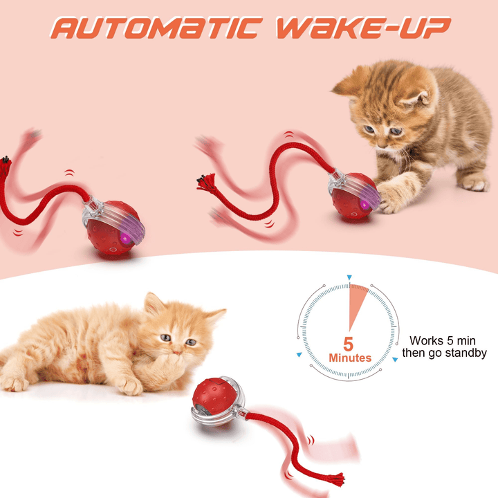 Innovativ smart katteleke med bevegelsesaktivering, realistiske fuglelyder og selvroterende design for katt.