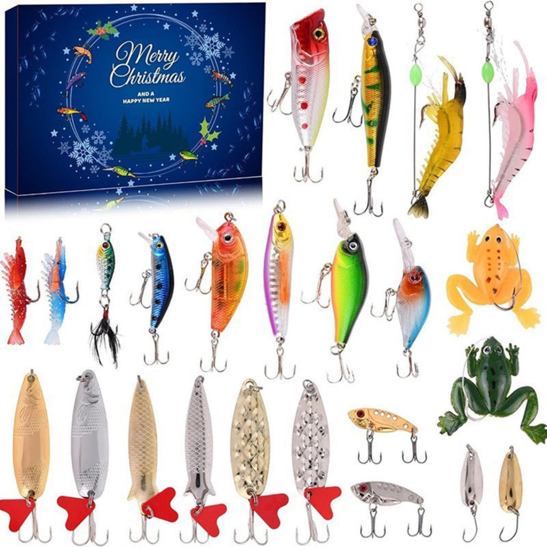 Fiskeutstyrskalender, en spennende adventsgave som garantert gleder enhver fiskeelsker.