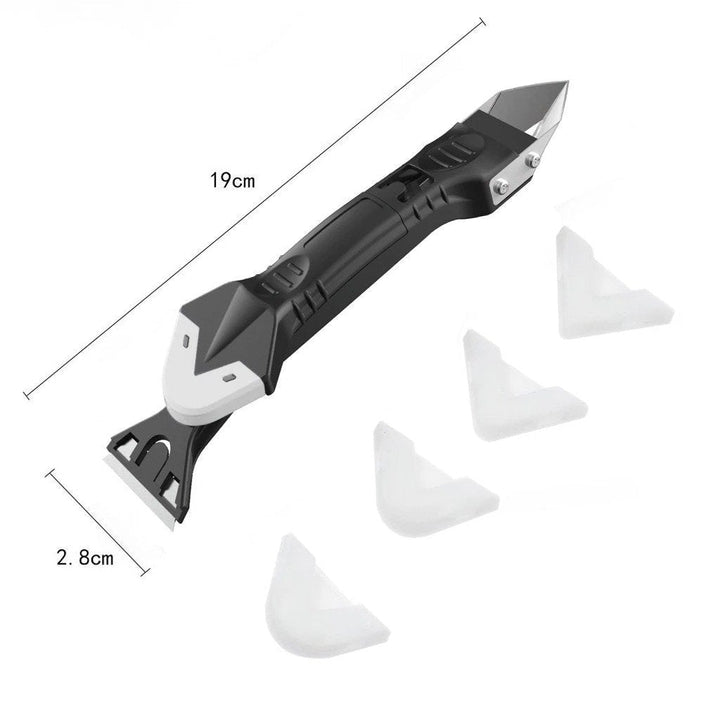 Komplett fugeverktøysett for DIY-prosjekter. Perfekt for fjerning, påføring og glatting av fugemasse på bad og kjøkken.