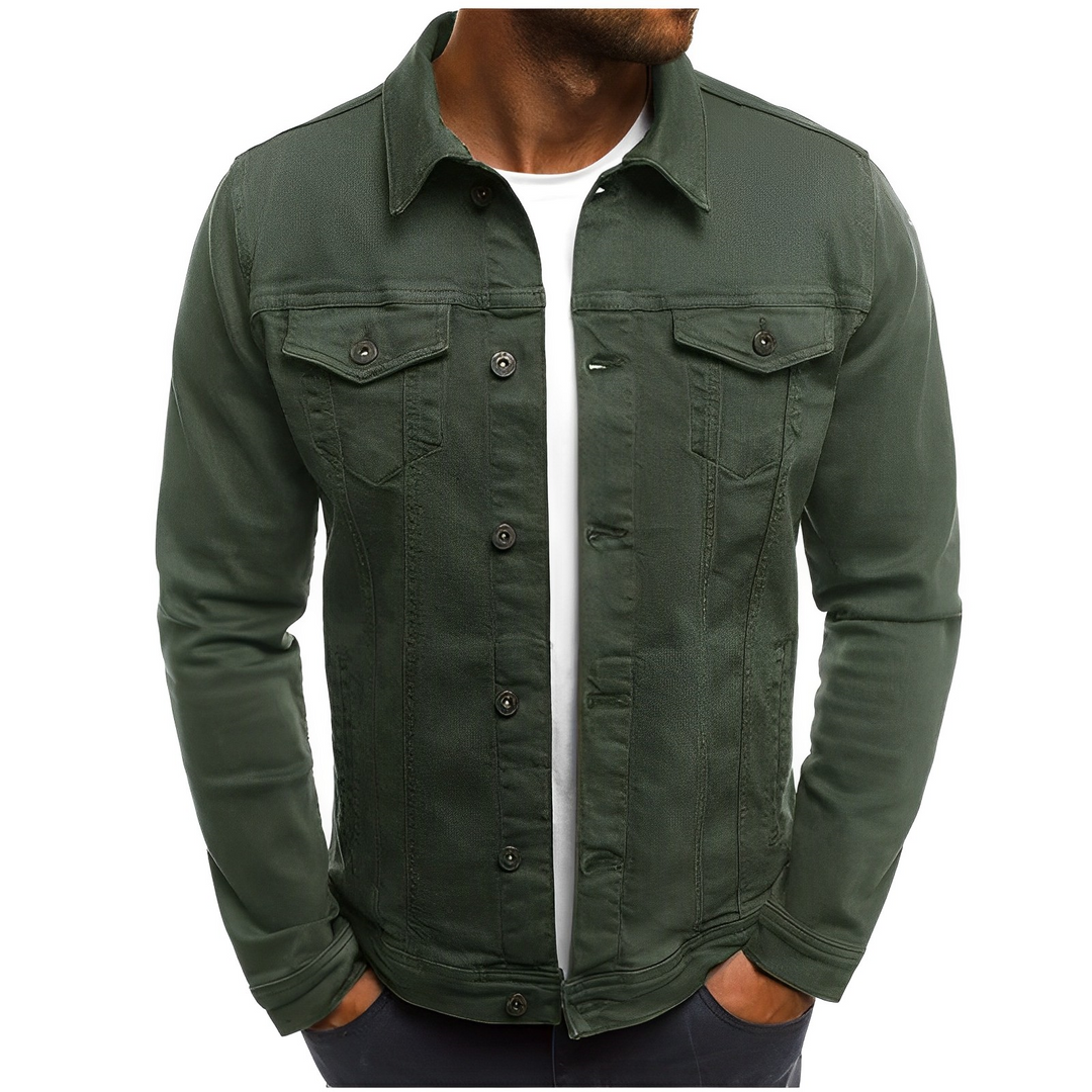 Ny lettvekts sommerjakke i denim for menn, ideell for hverdagsbruk.