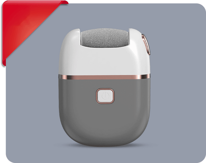Ergonomisk designet elektrisk fotfil for komfortabel fjerning av hard hud og effektiv fotpleie.