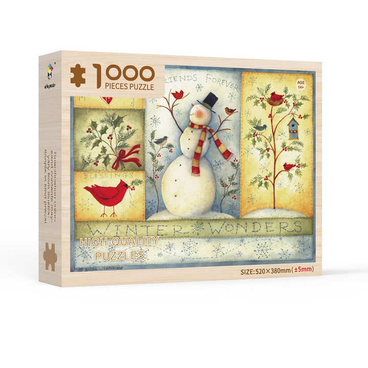 Adventskalender med puslespill som stimulerer kreativitet, samhold og juleforventning i familien.