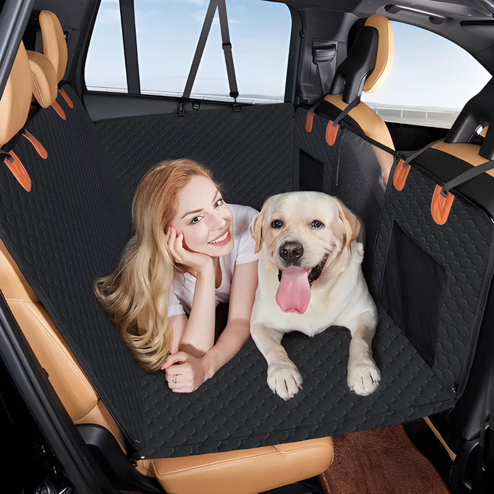 Hundebilsete og bakseteforlenger for sikker og komfortabel reise. Gir trygg plass til hund i bil.