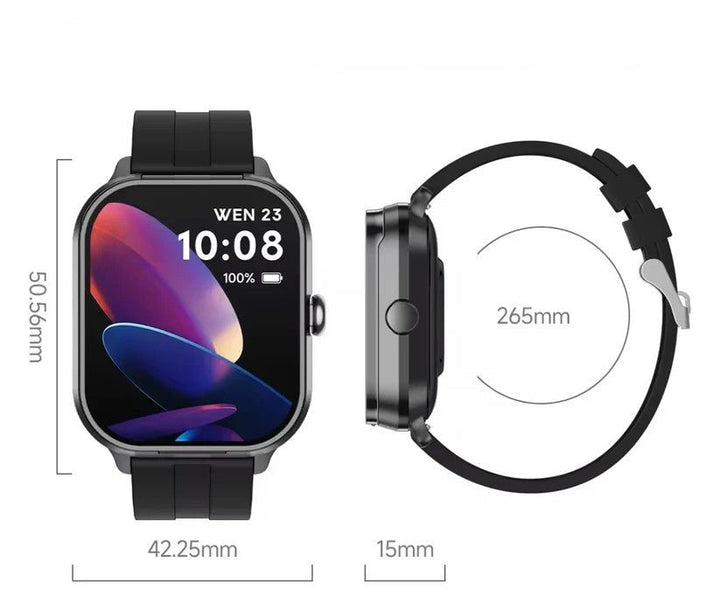 Nærbilde av unisex smartklokke som viser uttakbare, trådløse hodetelefoner. En innovativ 2-i-1 løsning for musikk og sport.