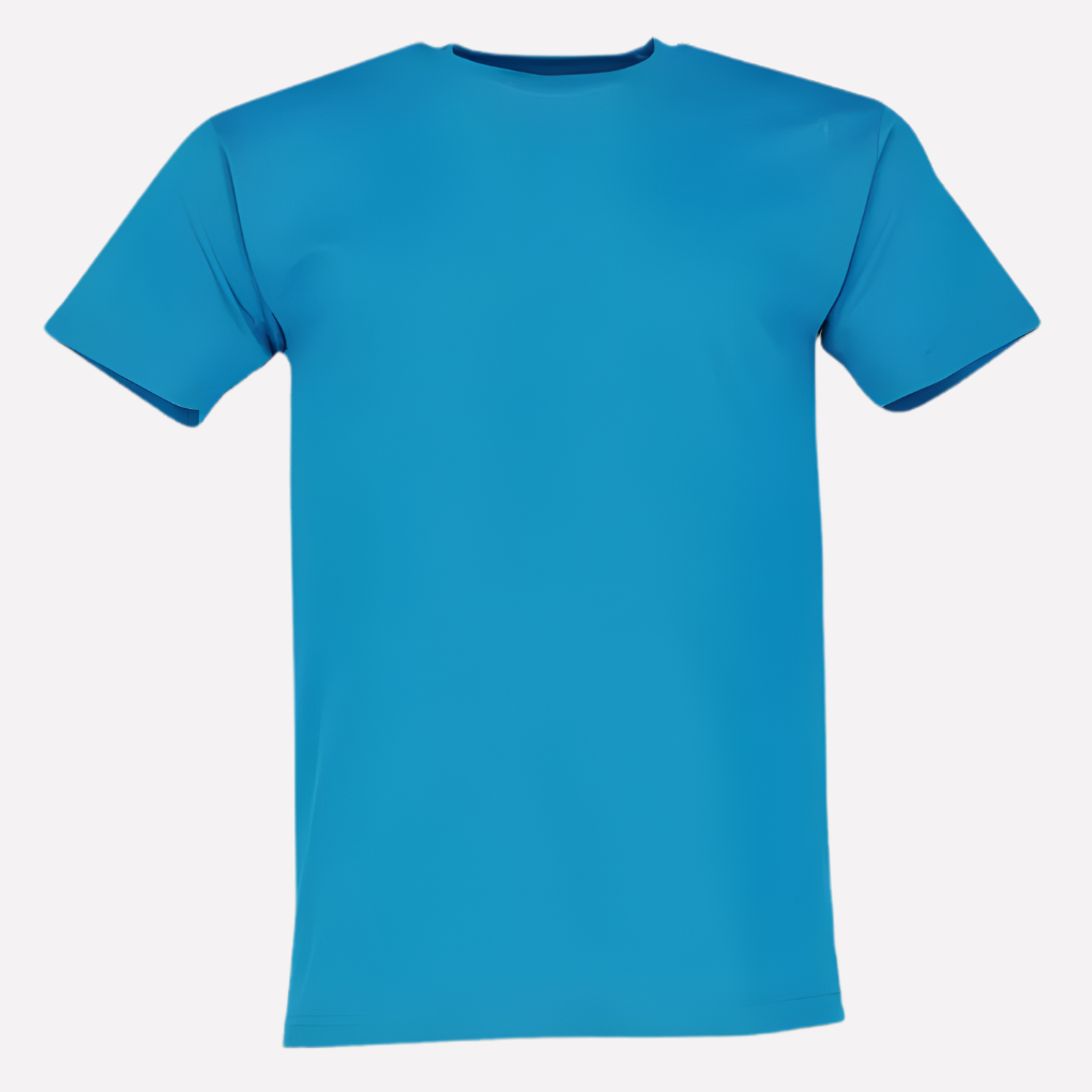 Nærbilde av stoff på grå crew neck t-skjorte. Myk og pustende for herre.