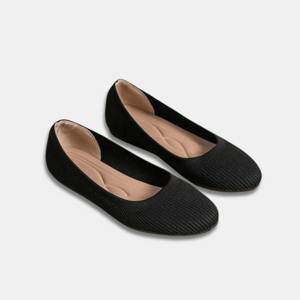 Røde ballerinasko, elegante damesko for hverdag, med behagelig passform og flate såler.