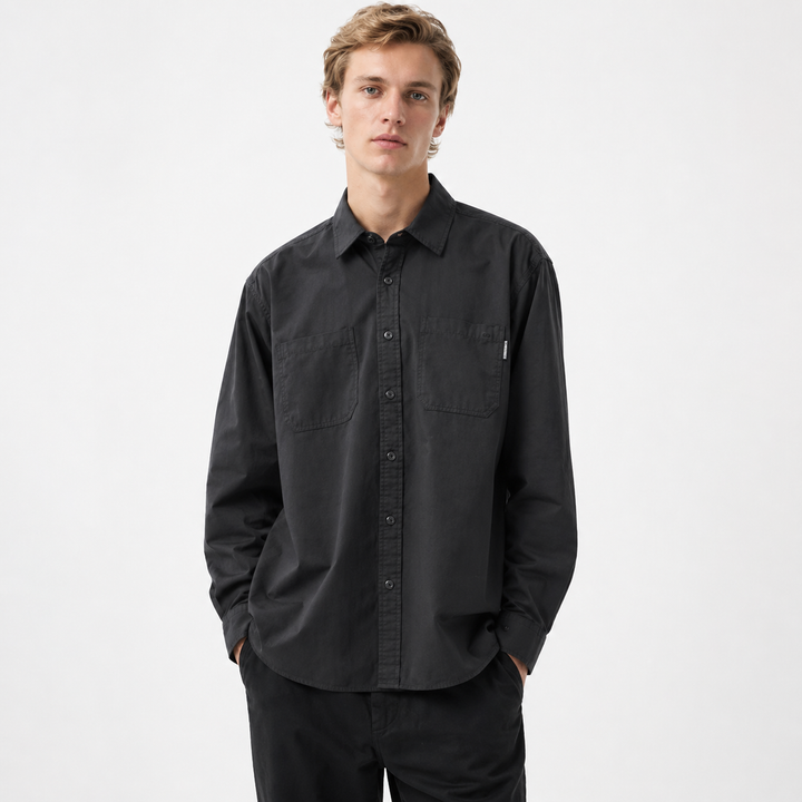 Langermet bomullsskjorte for herre i vintage workwear stil. Komfortabel, maskulin fritidsskjorte.