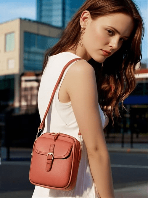 Klassisk skinnveske for kvinner, praktisk hverdag crossbody på salg.