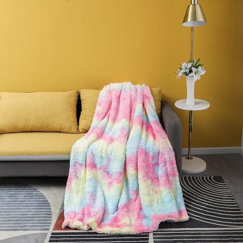 Luksuriøst kosepledd i myk mikrofiber for kvinner; perfekt for sofakos og varme.