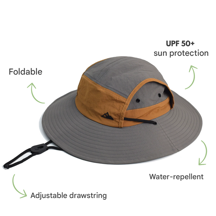 Solhatter WC2026 med UV-beskyttelse og pustende mesh. Unisex design, klar for camping, tur og sommeraktiviteter.
