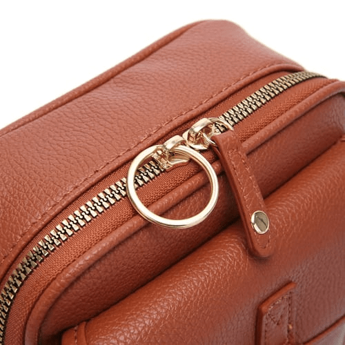 Vintage PU-skinn crossbodyveske, tidløs dameveske for alle anledninger.
