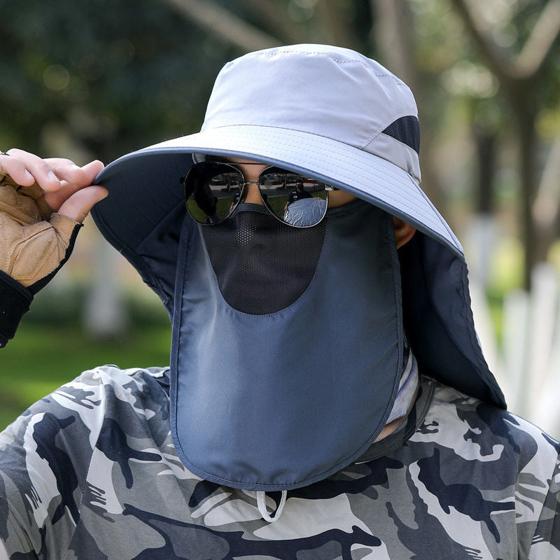 Effektiv solhatt med UV-beskyttelse, unisex design, perfekt for å unngå solbrenthet på stranden.