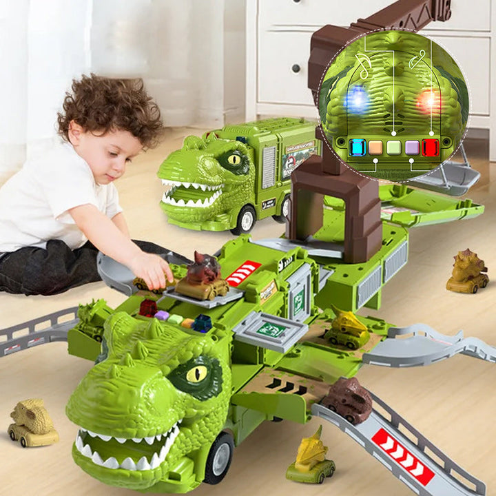 Gi en gave: Transformerende dinosaur lastebil lekesett, stimulerer barnas fantasi.