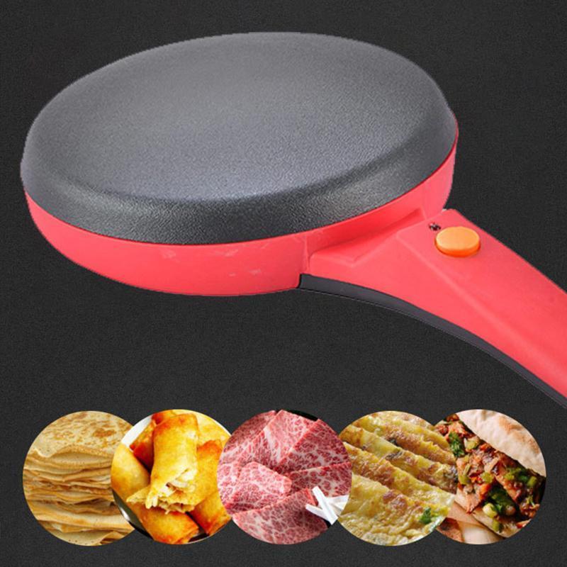 Bærbar elektrisk pannekakemaskin for rask og enkel crêpe-laging hjemme. Non-stick overflate, perfekt frokost.
