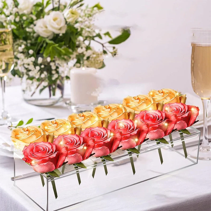 Klar akryl blomstervase for moderne hjemmedekor. Gjennomsiktig og stilfull for ethvert rom.