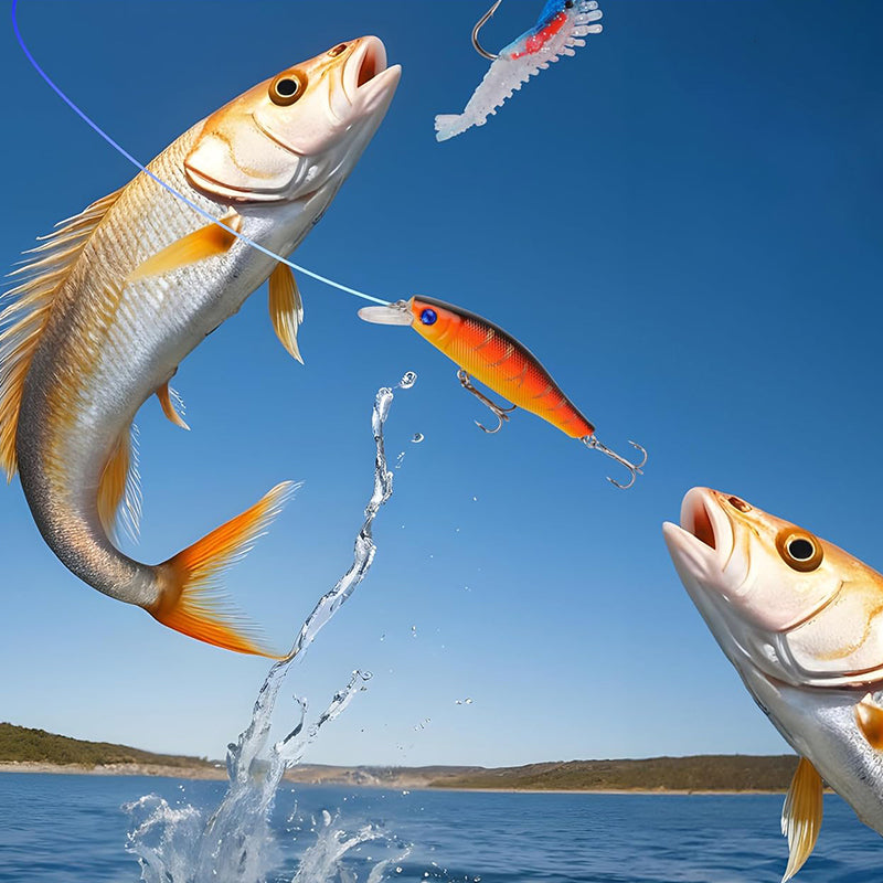Gaveidé: Adventskalender for fiskeentusiaster, fylt med allsidig fiskeutstyr.