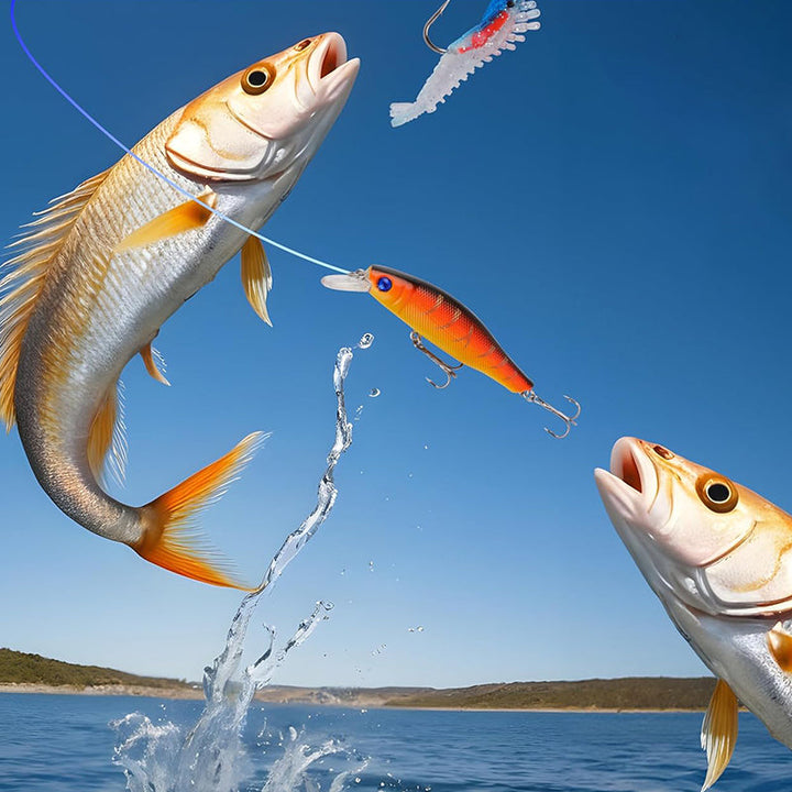 Gaveidé: Adventskalender for fiskeentusiaster, fylt med allsidig fiskeutstyr.