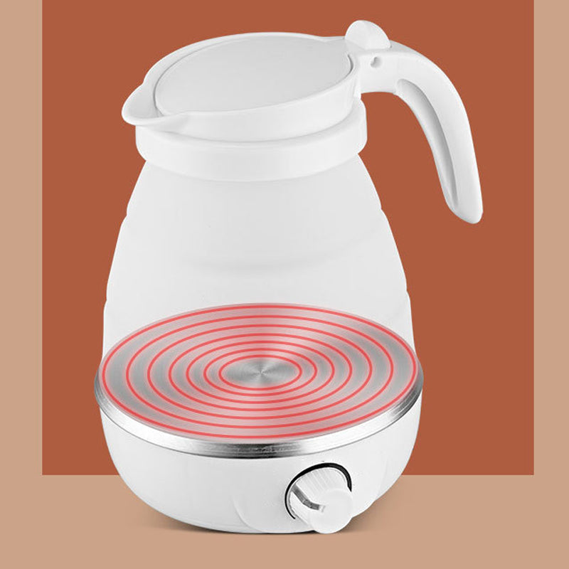 Slitesterk silikon vannkoker med justerbar temperaturkontroll, perfekt for te, kaffe og hyttebruk.