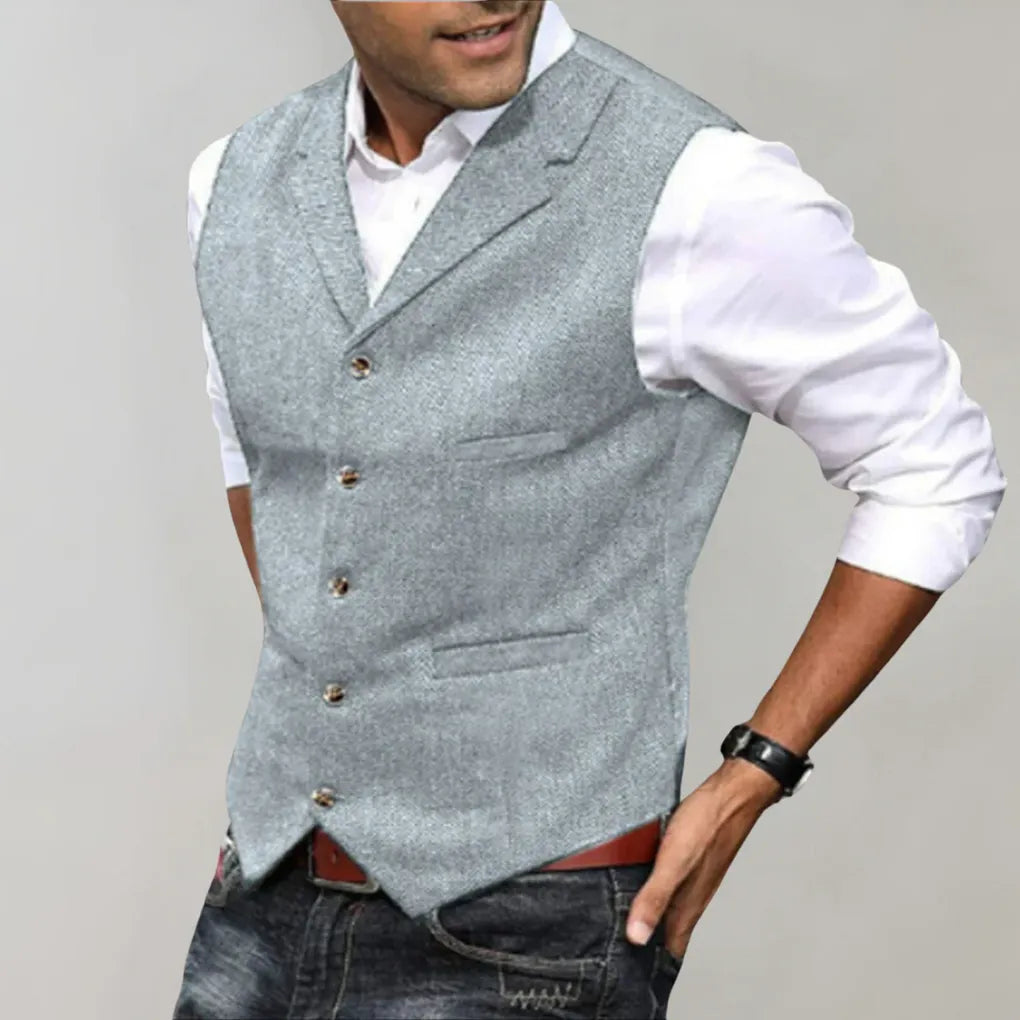 Stilig herrevest for en moderne, lagvis look. Elegant dressvest som passer for både formelle og smart-casual antrekk.