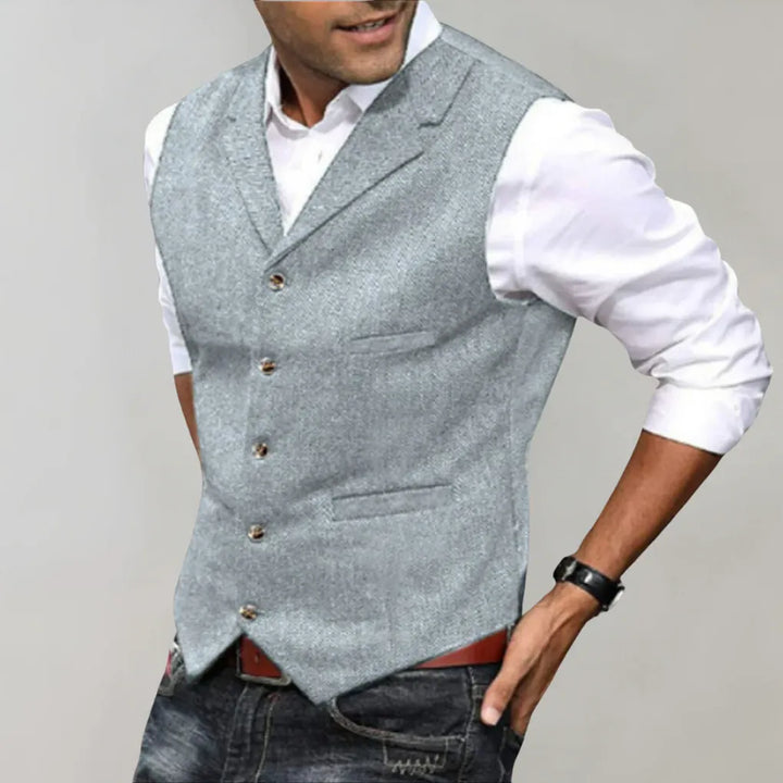 Stilig herrevest for en moderne, lagvis look. Elegant dressvest som passer for både formelle og smart-casual antrekk.