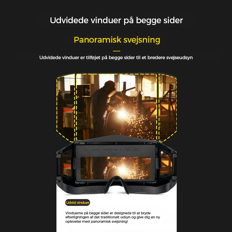 Arbeidssikkerhet: Sveisebriller med auto-dimming for beskyttelse under intens sveisearbeid.
