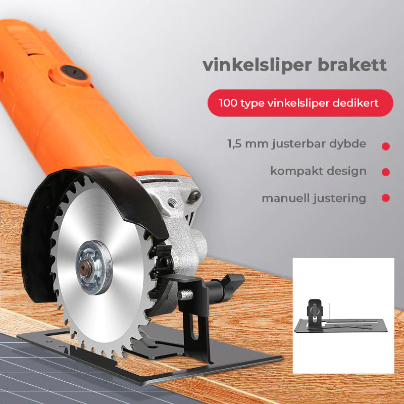 Robust vinkelsliper holder, et uunnværlig verkstedutstyr. Perfekt for presisjonsarbeid.