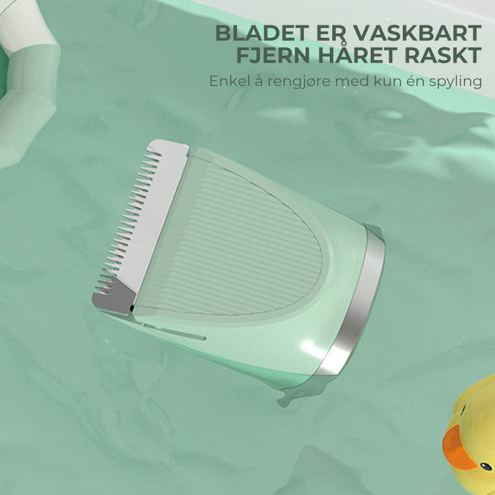 Effektiv hundeklipper med lav støy, trådløs design og flere tilbehør for komplett pelsstell.