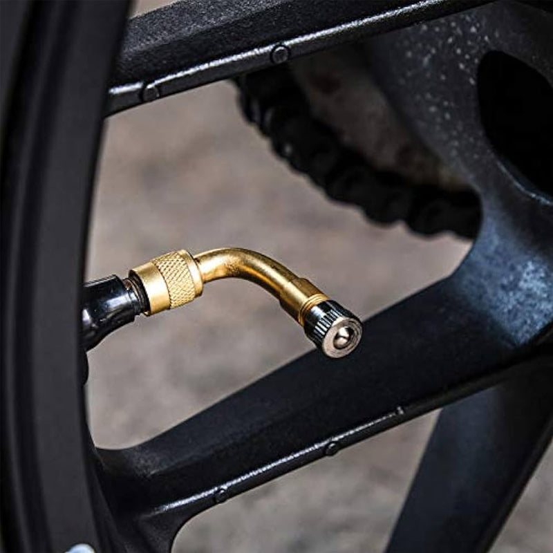 Vinklet dekkventilforlenger for optimal tilgang til ventiler på trange steder.